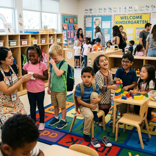 Kindergarten First Day Emotions: Crying, Laughing, Fearful