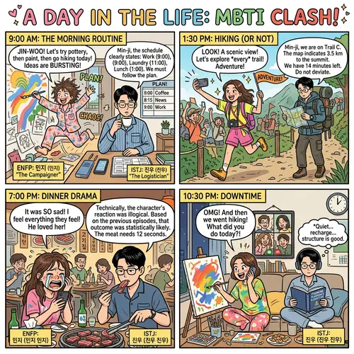 Korean Couple's Hilarious MBTI Personality Traits | Fun Adventures
