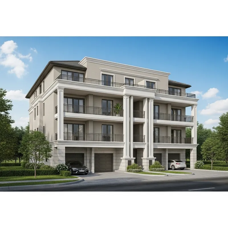 Modern Four-Storey Residential Building Design