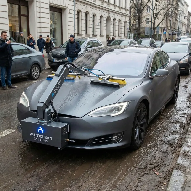 Self-Cleaning Car with Bumper Device