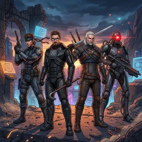 Detailed Video Game-Inspired Character Illustration