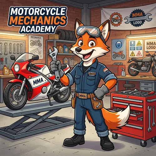 Animated Mascot for Motorcycle Mechanics Academy
