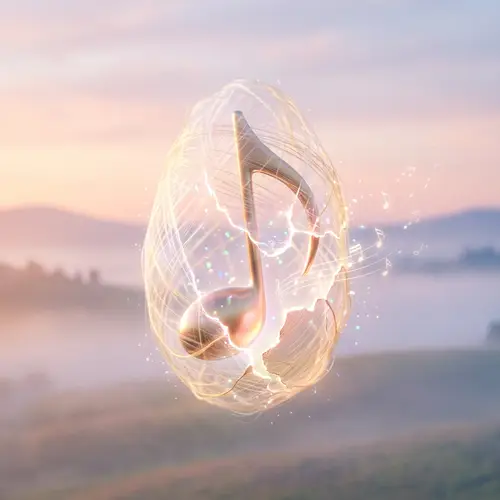 Reviving Musical Note in Light Cocoon - Serene Morning Ambiance