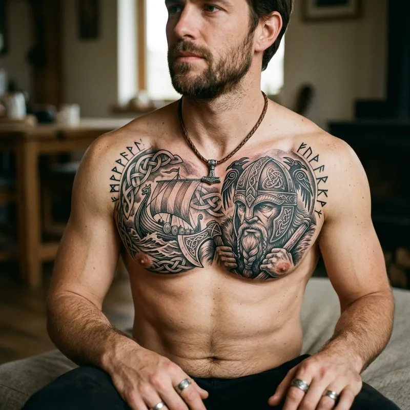 Viking Chest Tattoos: Explore Unique Designs