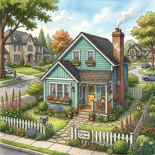 Charming 1000 Dollar House Illustration