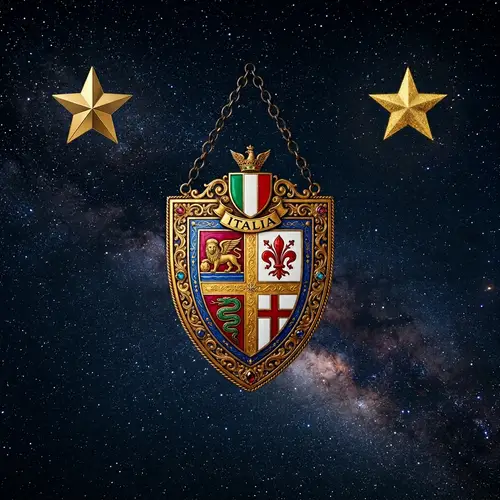 Two Golden Stars with Inter Scudetto in Center