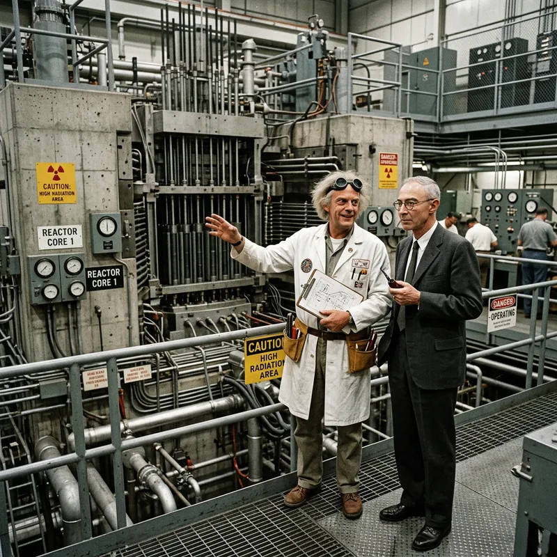 Dr. Emmett Brown & Oppenheimer by Nuclear Reactor Dr. Emmett Brown & Oppenheimer by Nuclear Reactor