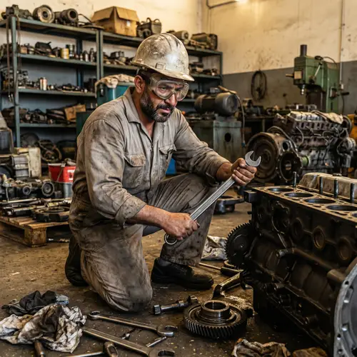 Experienced Male Mechanical Maintenance Technician in Workshop