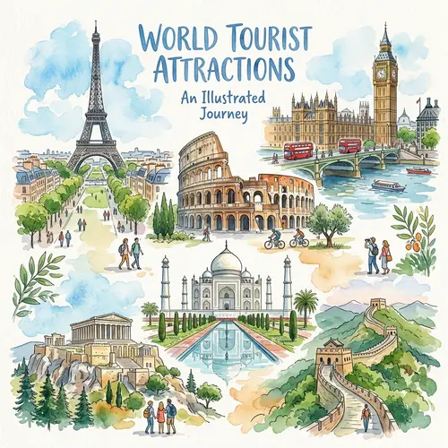 Watercolor Tourist Attractions: A Visual Journey