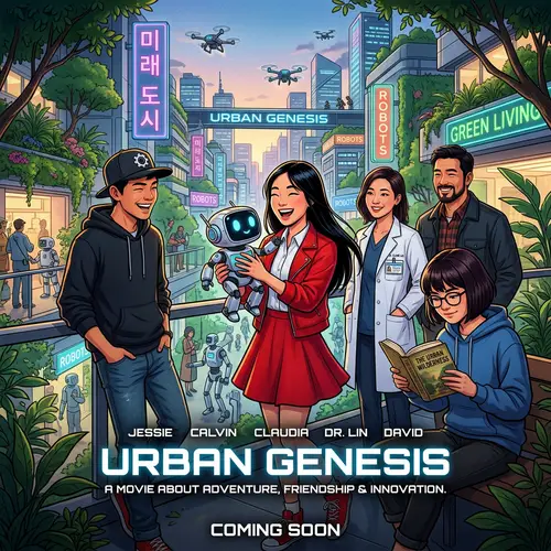 Exciting Movie Poster Design Featuring Asian Characters