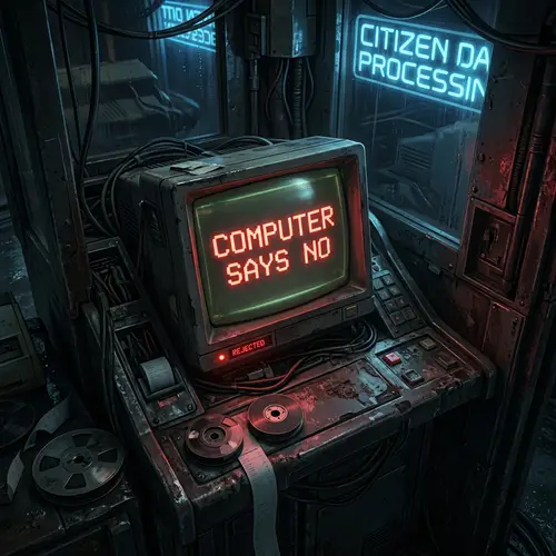 Futuristic Dystopia Concept Art: Computer Says No Avatar