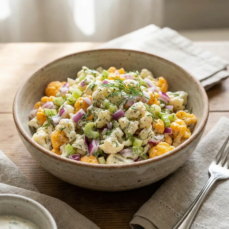 Colorful Cauliflower 'Potato' Salad | Food Photography Shoot