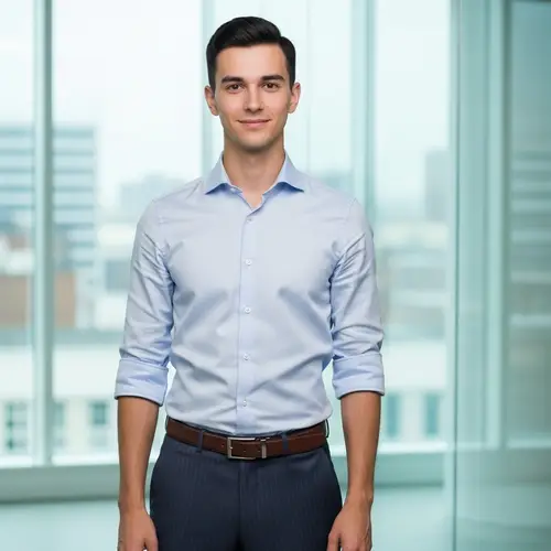 22-Year-Old Boy in Formal Pants and Shirt