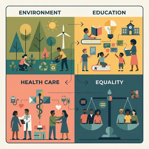 Contemporary Social Issues Art | Global Themes Illustration