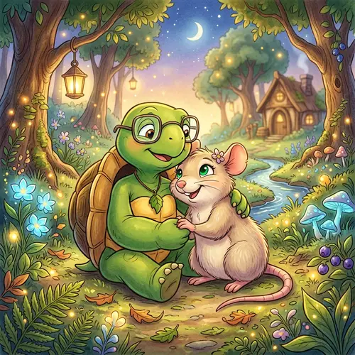Charming Turtle and Adorable Green-Eyed Rat Love Story