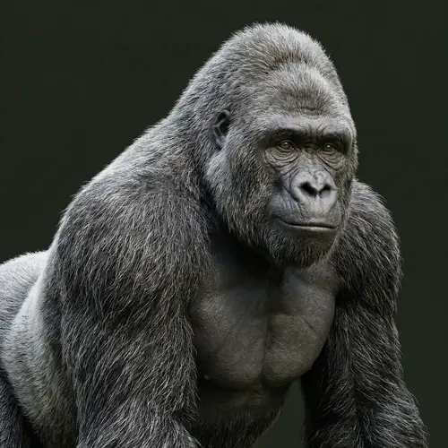 Digital Render of Gentle-Eyed Silverback Gorilla
