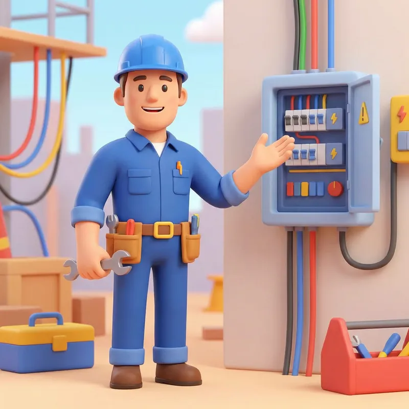 3D Electrician Animation Design for Men