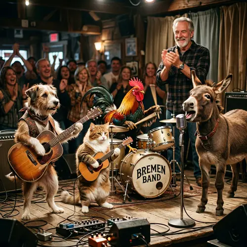 Animal Band Performance on Stage