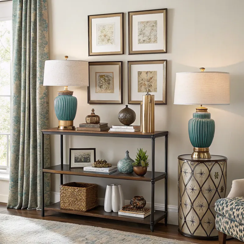 Unique Interior Displays: Lamps, Frames & Art