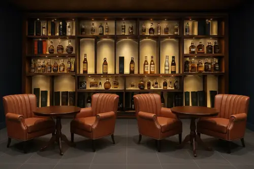 Luxury Whiskey Lounge 3D Render - Premium Design