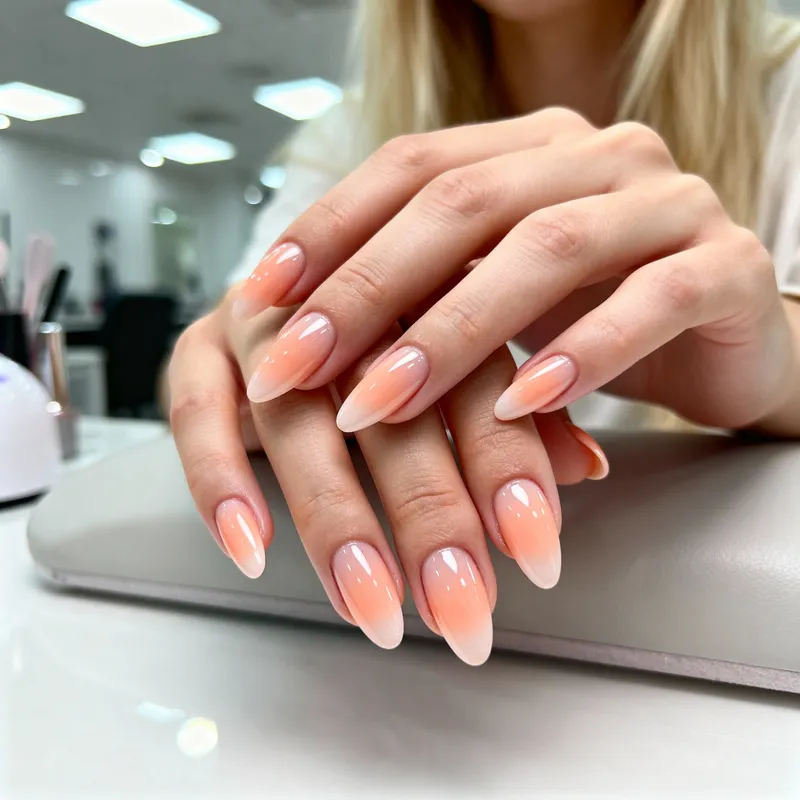 Pastel Peach Gel Nails for Elegant Looks