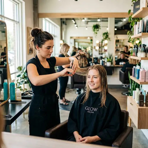 Expert Hair Stylist in Modern Beauty Salon