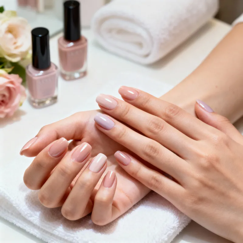 Elegant Female Manicure Close-Up Photography