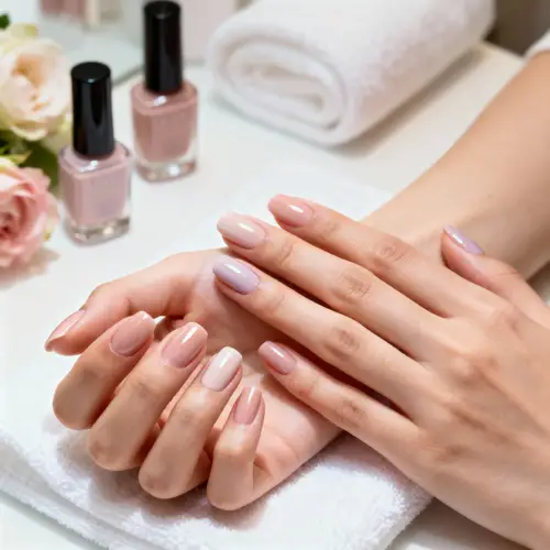 Elegant Female Manicure Close-Up Photography