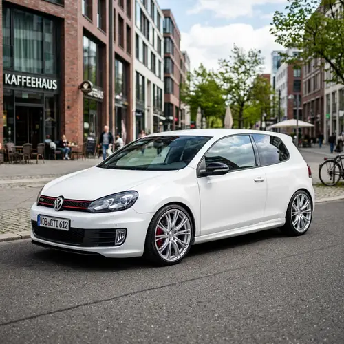 White Golf 6 GTI with Carmani Ludwig 20 Wheels