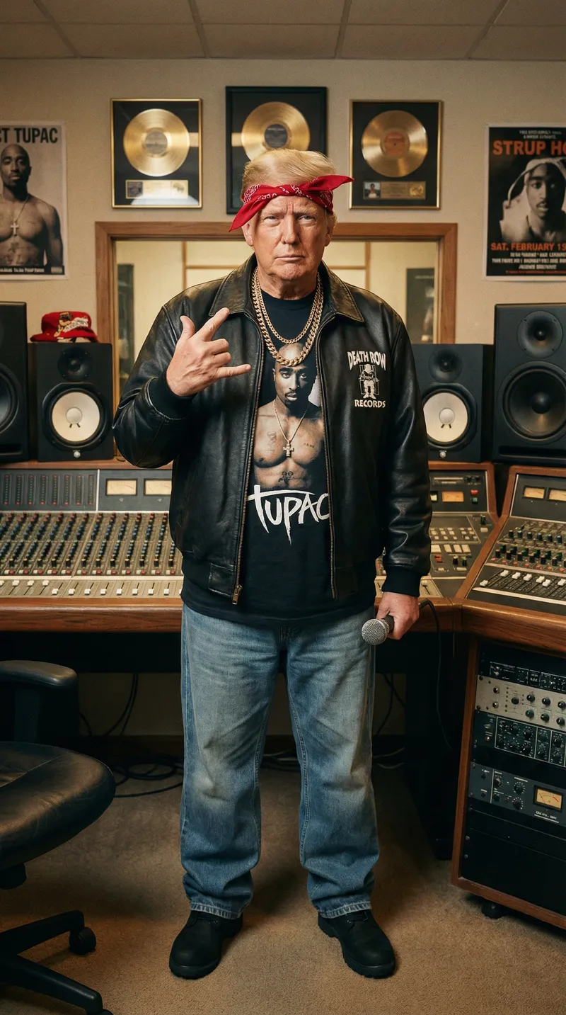 Trump in Studio: 2Pac Style Swag