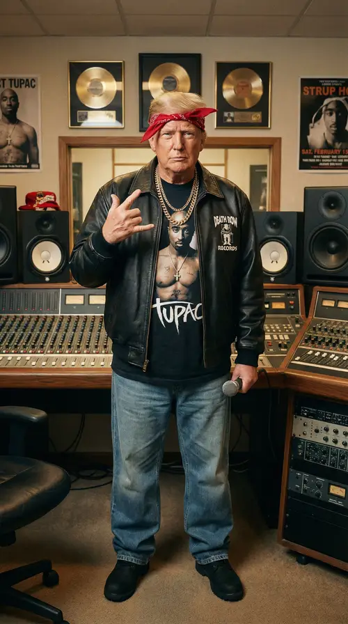 Trump in Studio: 2Pac Style Swag