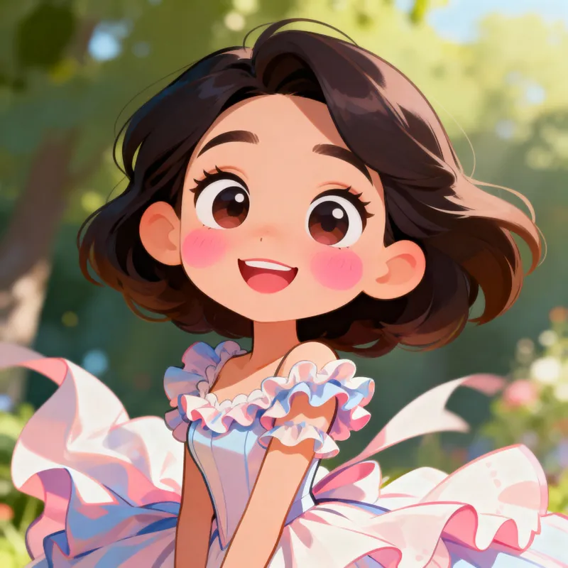 Beautiful Cartoon Style Woman Caricature