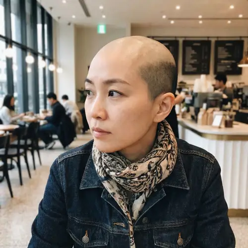 Unique Hairstyles: Asian Woman with No Hair on Top