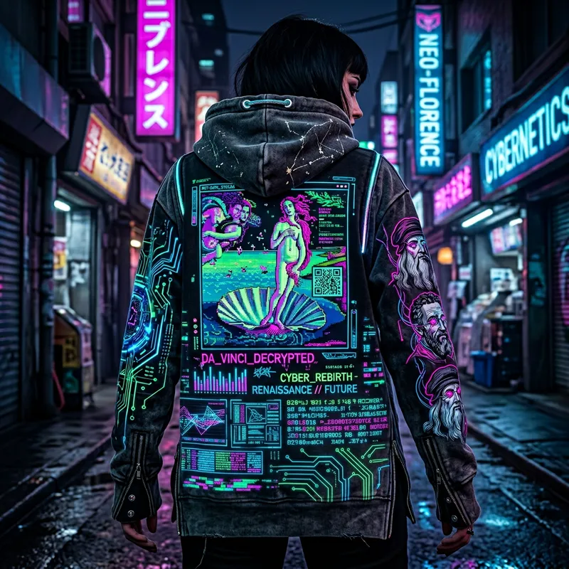Cyberpunk Renaissance Hoodie Design