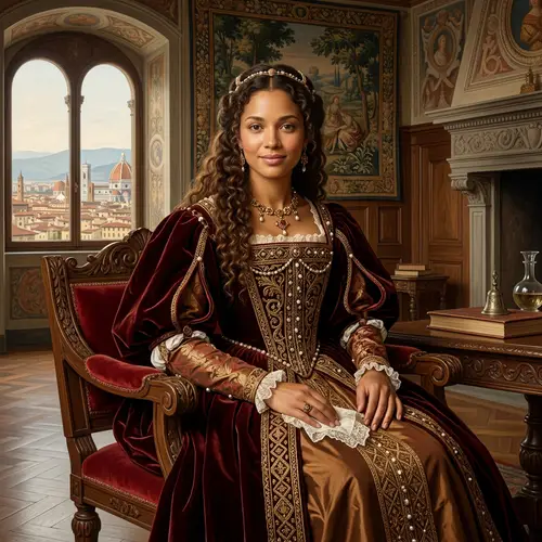 16th Century Elegant Female Character Artwork