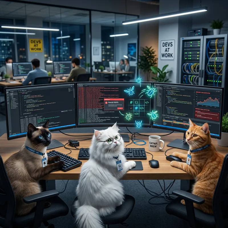 Three Cats Test Software with Precision in a Modern Setting
