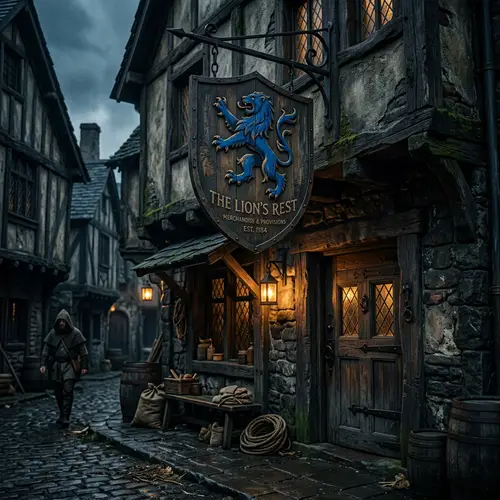 Lion Shield Store: Mysterious Dark Fantasy Shop