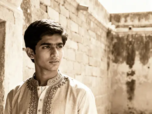 Indian Old Style Young Man Photo