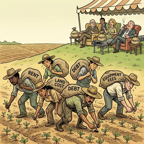 Inequality in Society: Farmers' Struggle vs. Wealthy Profits