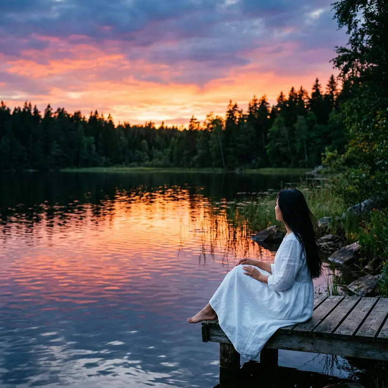 Eve Beauty: Twilight Sky & Shimmering Lake Eve Beauty: Twilight Sky & Shimmering Lake