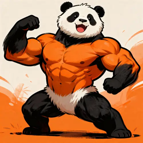 Muscular Panda: Strength in Cuteness