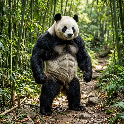Muscular Panda: Strength in Cuteness