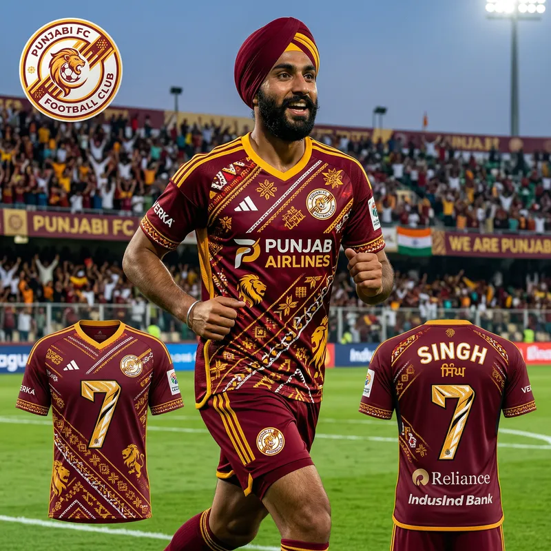 Custom Punjabi Football Jersey Design for Teams