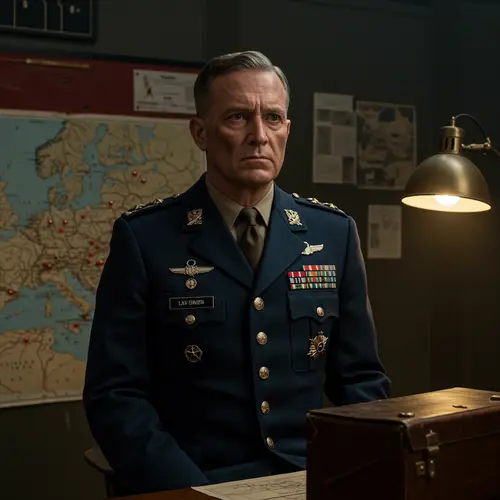 5 Star General in Navy and Red WWII Colors