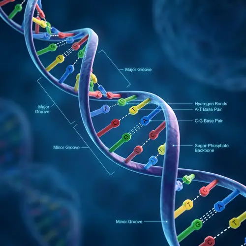 3D DNA Molecule: Exploring the Double Helix Structure
