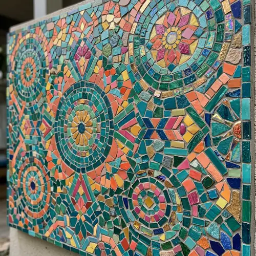 Intricate Mosaic Art: Colorful Tile Creations
