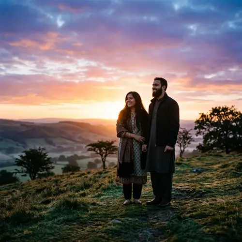 Stunning Sunrise Couple Portrait | Nature's Harmony