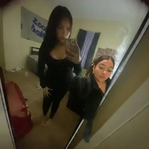 Cute Bunny Ears Photo of Two Girls in Bedroom