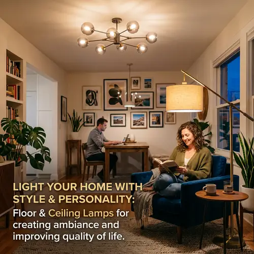 Home Lighting Ideas: Illuminate Your Space with Floor and Ceiling Lamps