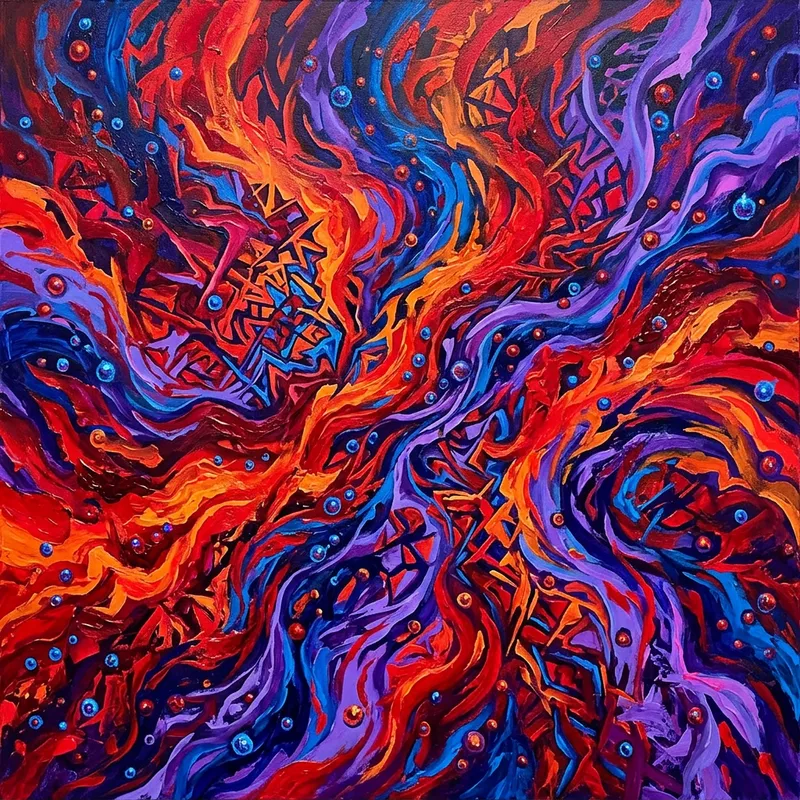 Enterovirus Meningitis Abstract Art